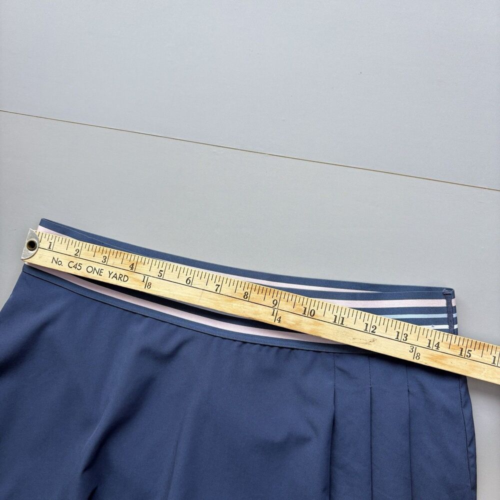 Calme Johnny Was Tennis Skirt Skort Women Large Blue Pleated Built In Shorts - Picture 6 of 14